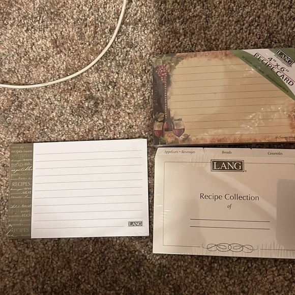 💗2/$10💗 NWT Gilded Wine Lang by Design Recipe Holder with inserts - Picture 4 of 4